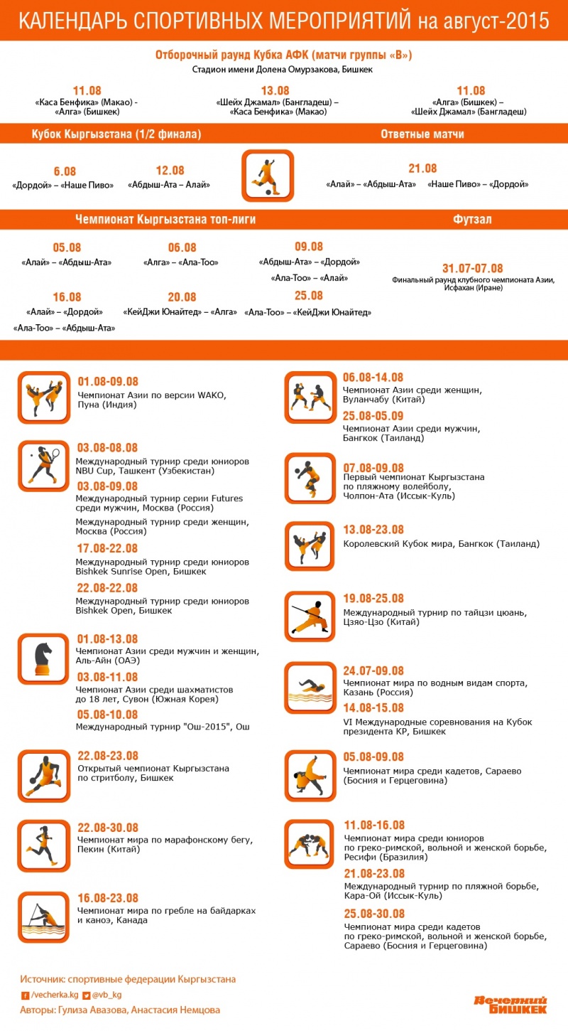 Календарь спортивных мероприятий