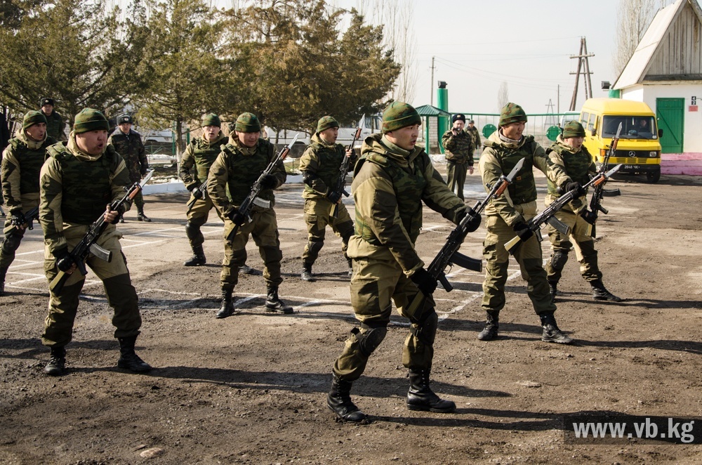 В честь 23 февраля пограничники устроили представление для школьников
