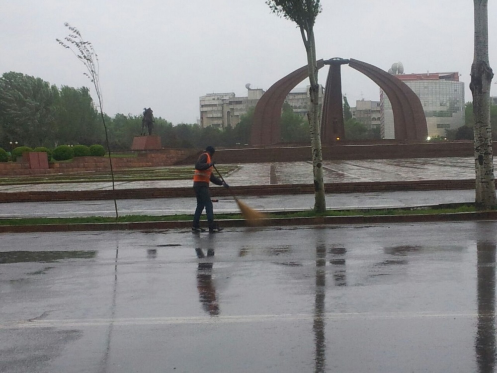 "Тазалык" после празднования Дня Победы вывез 30  кубометров мусора