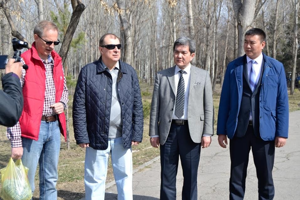 В Бишкеке появилась новая аллея. В парке Д. Асанова посадили 15 берез