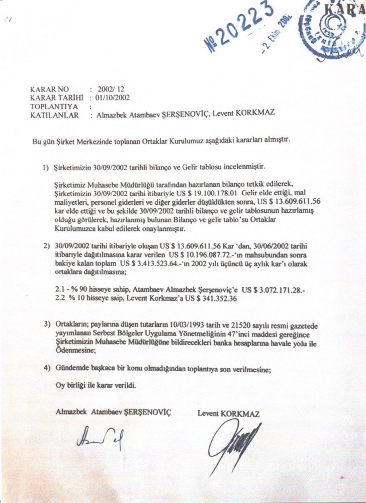 Где партнер Атамбаева, с которым они зарабатывали миллионы долларов?
