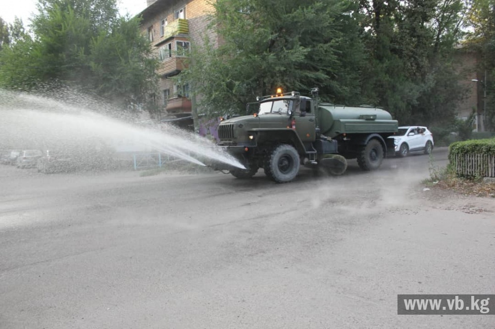 В Канте во время санобработки улиц произошло ДТП