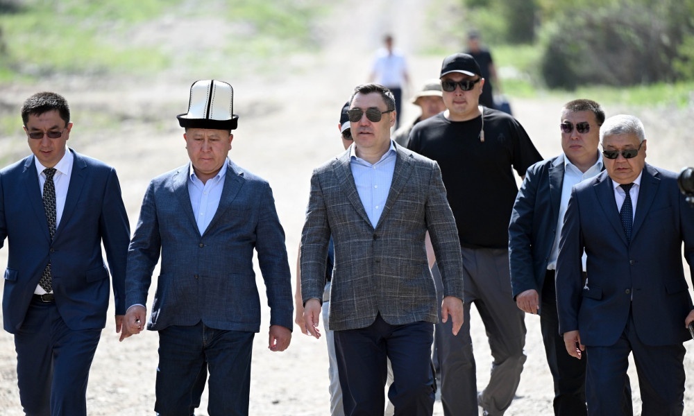 Президент Садыр Жапаров открыл малую ГЭС "Кайнама" в Токтогульском районе