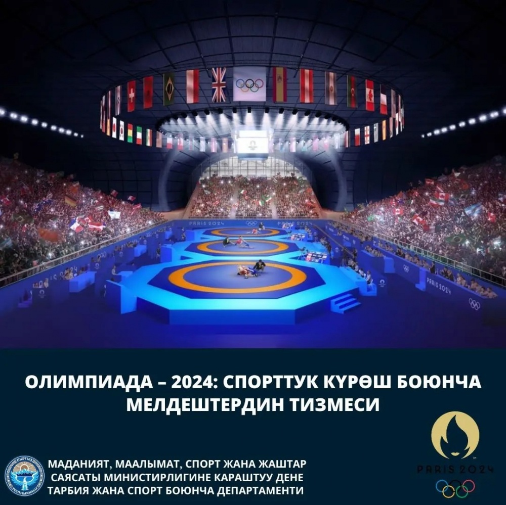 Расписание выступлений кыргызстанских борцов на Олимпиаде в Париже
