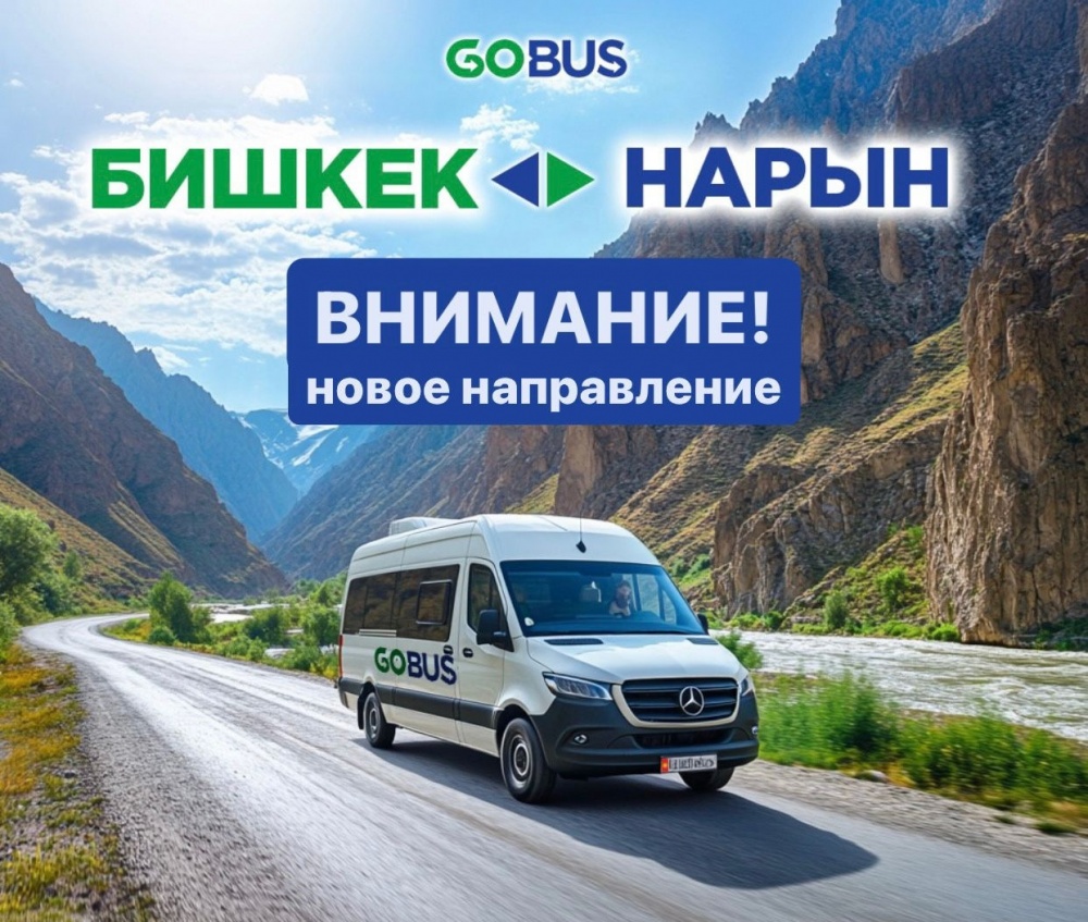 С GoBus можно доехать до Нарына (цена, расписание)