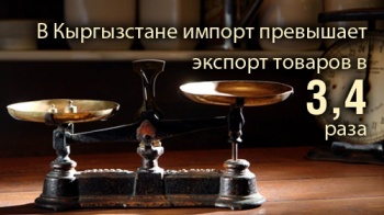 В Кыргызстане импорт превышает экспорт товаров в 3,4 раза