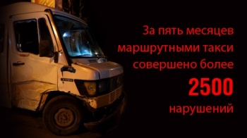 За пять месяцев маршрутными такси совершено более 2,5 тысячи нарушений