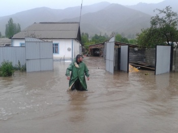 Село Ой-Тал Тюпского района затопило селевыми потоками