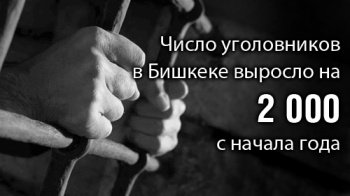 Число уголовников в Бишкеке выросло на 2 тысячи с начала года