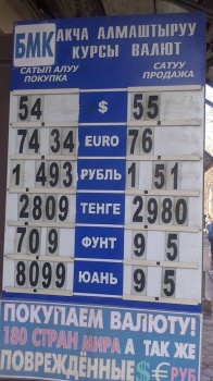 За два дня доллар подорожал на один сом на "Моссовете"