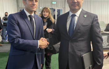Президент Садыр Жапаров встретился с Эммануэлем Макроном