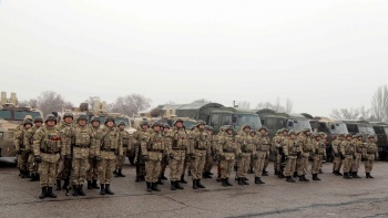 Появилось видео несения службы кыргызских миротворцев в Казахстане