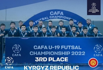 Сборная Кыргызстана заняла третье место в чемпионате по футзалу