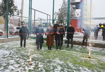 В Оше прошло открытие тренировочного и мини-футбольного поля ФК "Алай"